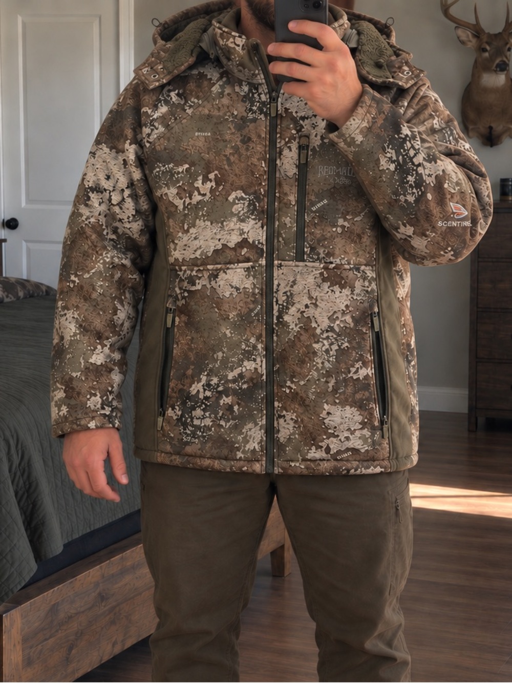 RedHead Scentinel Strata Camo Hunting Jacket Removable Hood Men’s 3XL